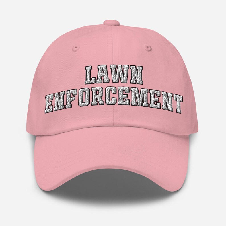 Lawn Enforcement Hat, Funny Dad Hat for Landscapers & Lawn Care Lovers, Mowing Gift for Him, Yard Work Baseball Cap, Lawn Care Humor