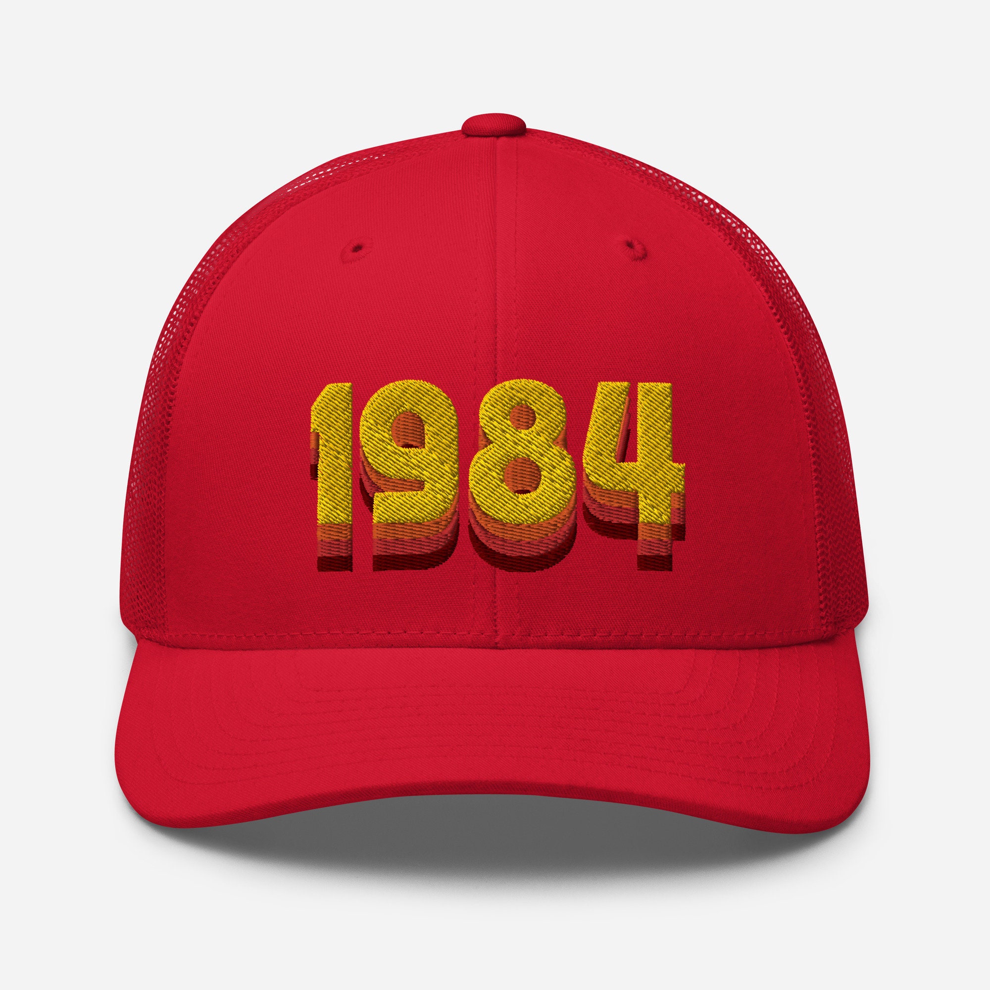 40th Birthday Trucker Hat, Custom Embroidered Hats, Born in 1984