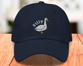 Silly Goose Hat, Custom Embroidered Hat, Custom Dad Hats, Funny Valentines day Gift, Goose Lovers Gift, Funny Animal Hat, Goose Gifts