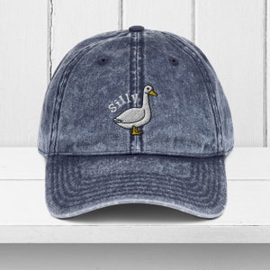Silly Goose Hat, Vintage Baseball Cap, Custom Embroidered Hat, Cute Valentines day Gift, Goose Lovers Gift, Animal Hat, Funny Goose Gifts
