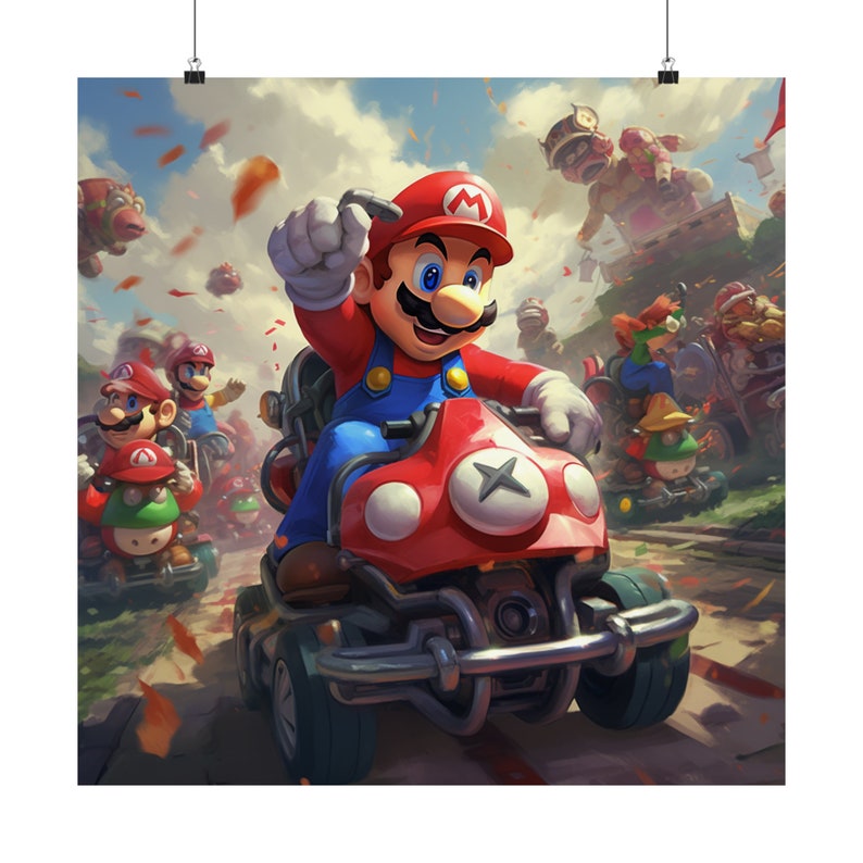 Mario Kart Poster Etsy