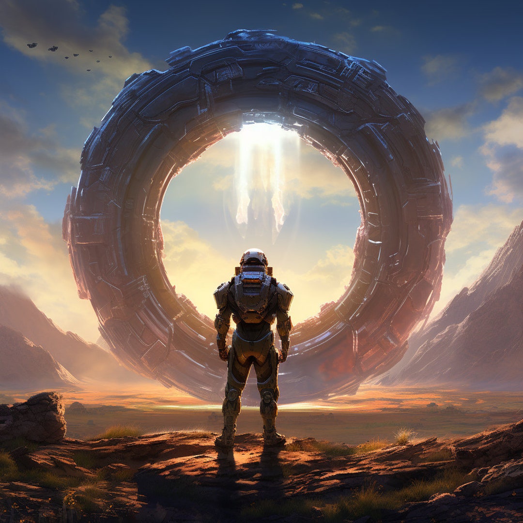 Halo Art, Masterchief Poster, Video Game Wallart Art, Character Artwork Etsy