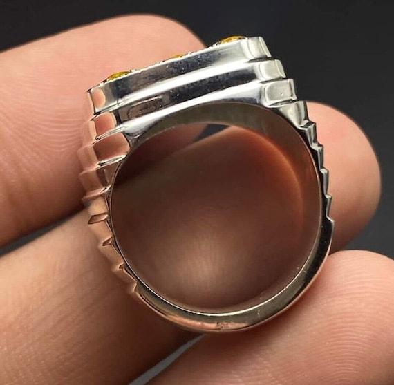 Three Zambian Emerald Three Ruby Stone Three Yell… - image 5