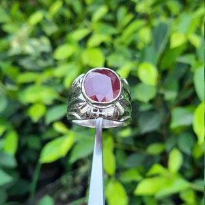 Natural Ruby Ring Real Ruby Ring Original Ruby Ring Unheated Untreated Ruby Ring Mens Genuine Ruby Ring Stone Yaqoot Stone Ring Natural Ston image 4