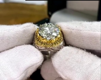 Original Moissanite Ring New Year Gift 925 Sterling Silver - Lab Created Moissanite - Handmade Sparkle Jewelry