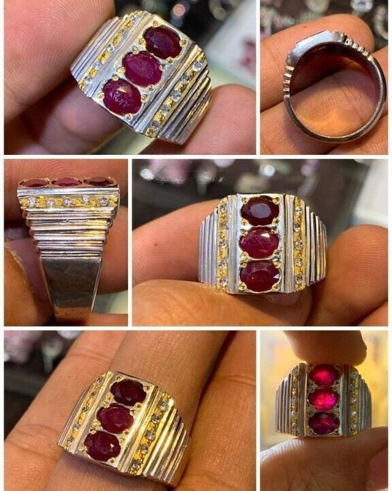 Natural Ruby Ring Real Ruby Genuine Ruby Ring Bea… - image 1