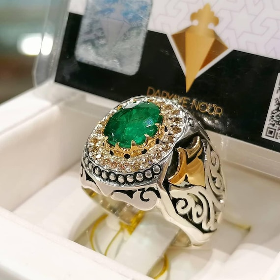 Natural Zambian Emerald Ring – Rich Green Gemstone in Sterling