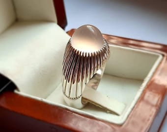 Original Moonstone Dur e Najif Stone Sterling Silver Ring Shia Ring Natural Moonstone Silver Ring Top Quality Mens Moonstone Handmade Ring