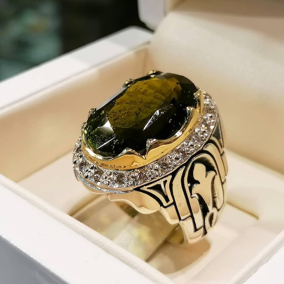 Natural Green Tourmaline Ring – Vibrant Green Gemstone in Sterling