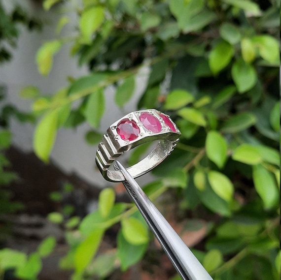 Real Ruby Ring Natural Ruby Ring Afghanistan Ruby… - image 1