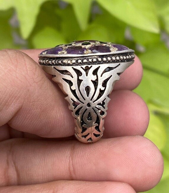 Original Ruby Amethyst Sapphire Multigemstone Rin… - image 2