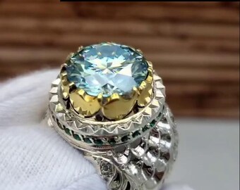 Original Lab Moissanite Ring 925 Sterling Silver - Brilliant Sparkle Stone - Premium Lab-Grown Gem - New Year Gift for Him & Her