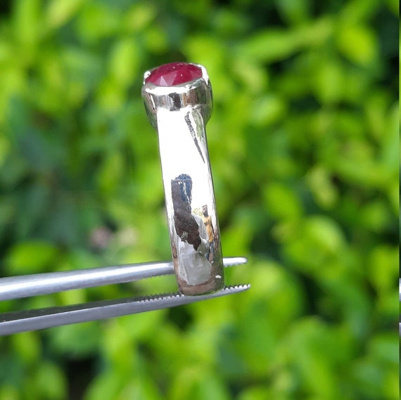 Mens Natural Ruby Stone Ring Real Mens Ruby Ring … - image 6