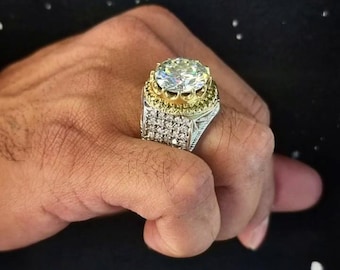 Original Xmas Moissanite Ring 925 Sterling Silver - Premium Sparkle Lab-Created Gem - Dazzling Cut Forever Stone Valentine Gift