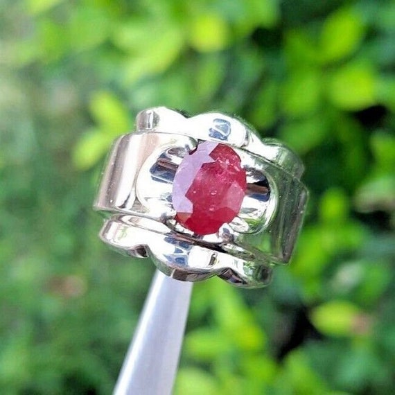 Original Tanzania Ruby Ring Natural Tanzania Ruby… - image 1
