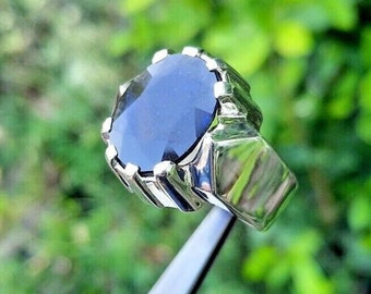 Royal Blue Kashimri Sapphire Ring Mens Natural Kashmiri Sapphire Gemstone Ring