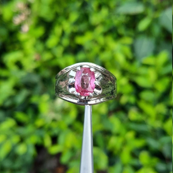 Real Ruby Stone Ring Real Yaqoot Stone Ring Genui… - image 2