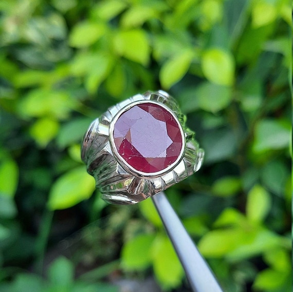 Natural Ruby Ring Real Ruby Ring Original Ruby Ri… - image 1