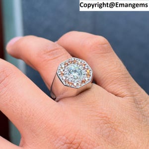 Real 5CT Original Moissanite Gemstone Ring in 925 Sterling Silver – Elegant Jewelry Gift