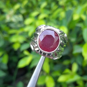 Natural Ruby Ring Real Ruby Ring Original Ruby Ring Unheated Untreated Ruby Ring Mens Genuine Ruby Ring Stone Yaqoot Stone Ring Natural Ston image 5