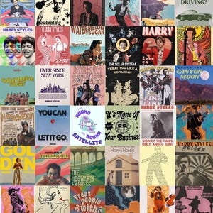 48 Stück Symbol inspiriertes Wandposter Kit, ästhetisches Wandposter Kit, Harry Poster, Love on Tour, digitaler Download