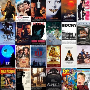 100 poster di film degli anni '70, '80 e '90 / Poster di film classici / Poster di film vintage / Poster di film retrò / Download digitale immagine 6