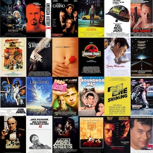 100 poster di film degli anni '70, '80 e '90 / Poster di film classici / Poster di film vintage / Poster di film retrò / Download digitale immagine 4