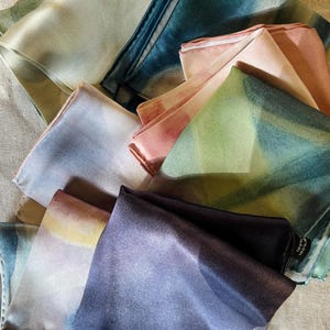 Original Art design 100% Mulberry Silk Square Scarf