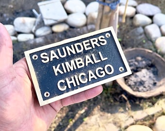 Placa de latón fundido personalizada: Letrero en relieve estilo vintage