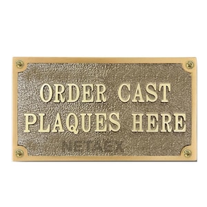 Personalized Brass Name Plate, Engraved Custom Sign