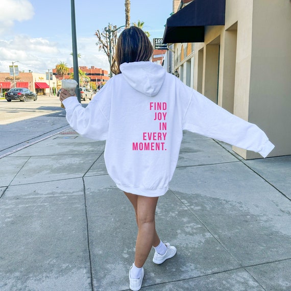 VSCO Sweatshirt With Positive and Inspirational Words on Back for