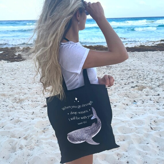 When You Go Through Deep Waters I Will Be With You {Tote Bag} When You Go Through Deep Waters I Will Be With You {Tote Bag}