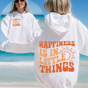 VSCO Sweatshirt with Inspirational Words for Women, Aesthetic Beach Hoodie in Retro Style, Trendy Summer Clothes for Birthday Gift.
