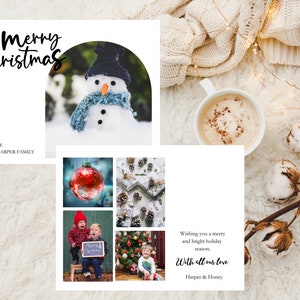 Kerst familiekaart | Kerstbriefkaart | Kerstfoto | Familiefoto | Kerstkaarten | Afdrukbare kaarten | Aangepaste fotoafdruk