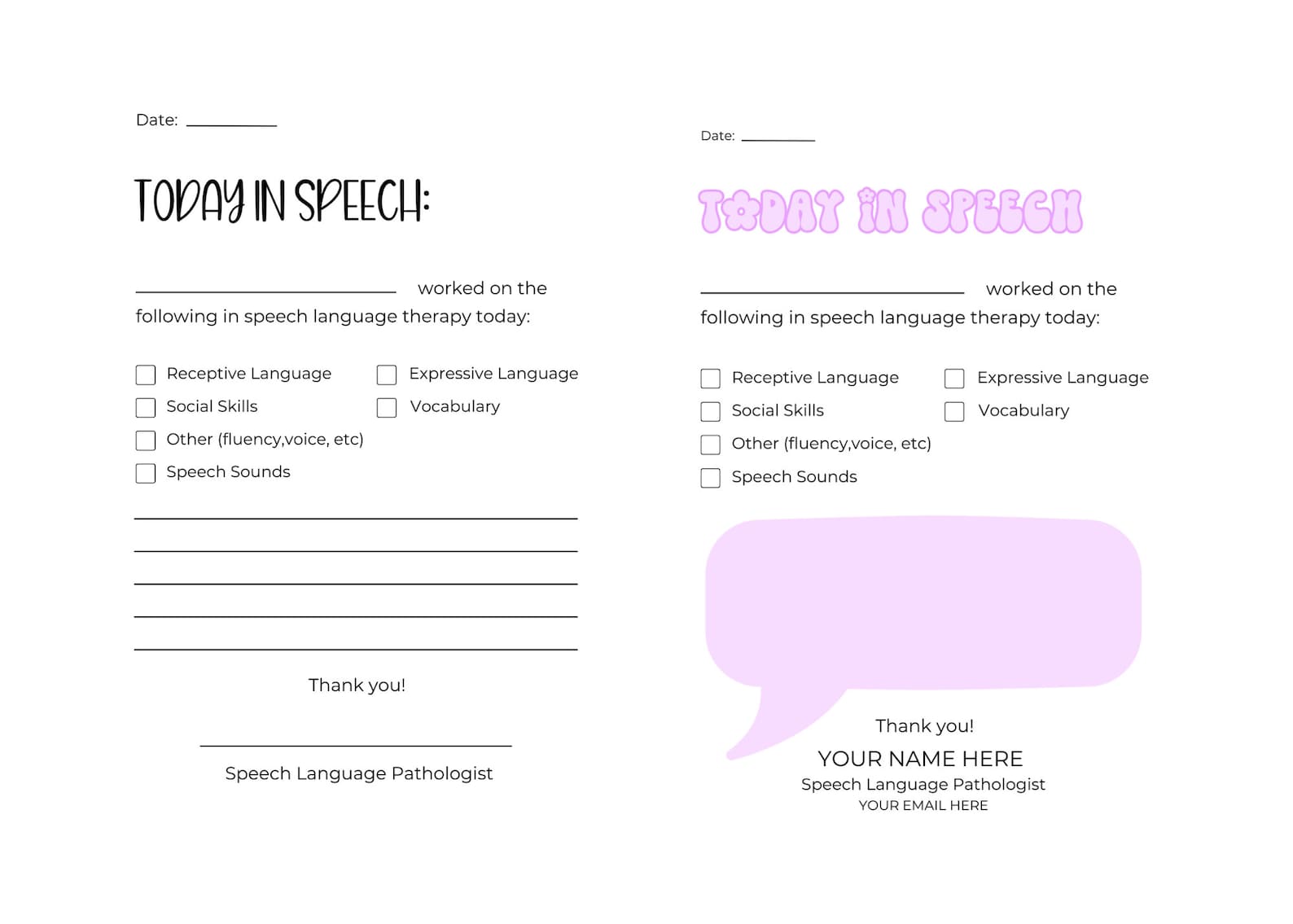 Speech Pathologist Notepad: Therapy Session Planner - Etsy