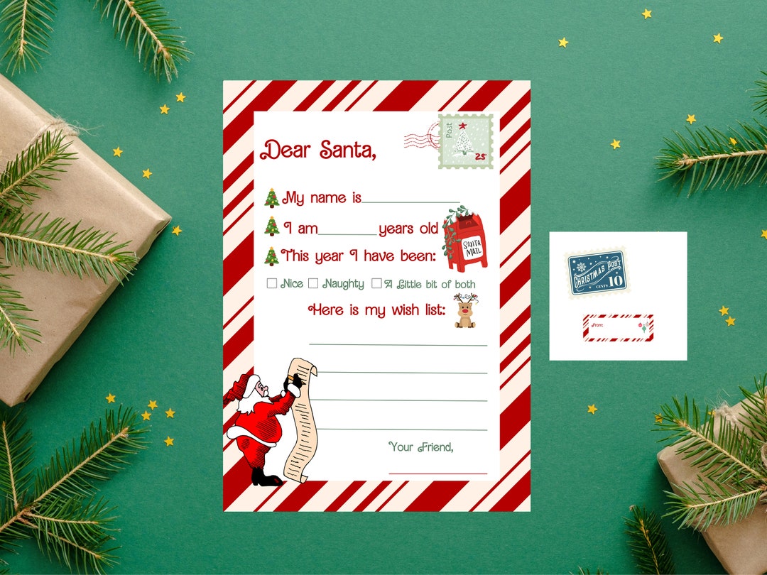 Christmas Kids List Santa Claus Kids Naughty or Nice Santa Letter North
