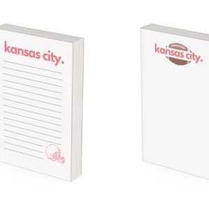 Kansas City Notepad | KC Inspired | Sports Memo Pad | Kansas City Football |  Run it Back | Kansas City Sports | Football Note