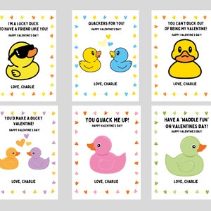Enten-Valentinstag-Karte | Klassenzimmer-Valentinstagskarte | Digitale Karten | Schule Valentines | Gedruckte Valentinstagskarten | Glückspilz Valentine