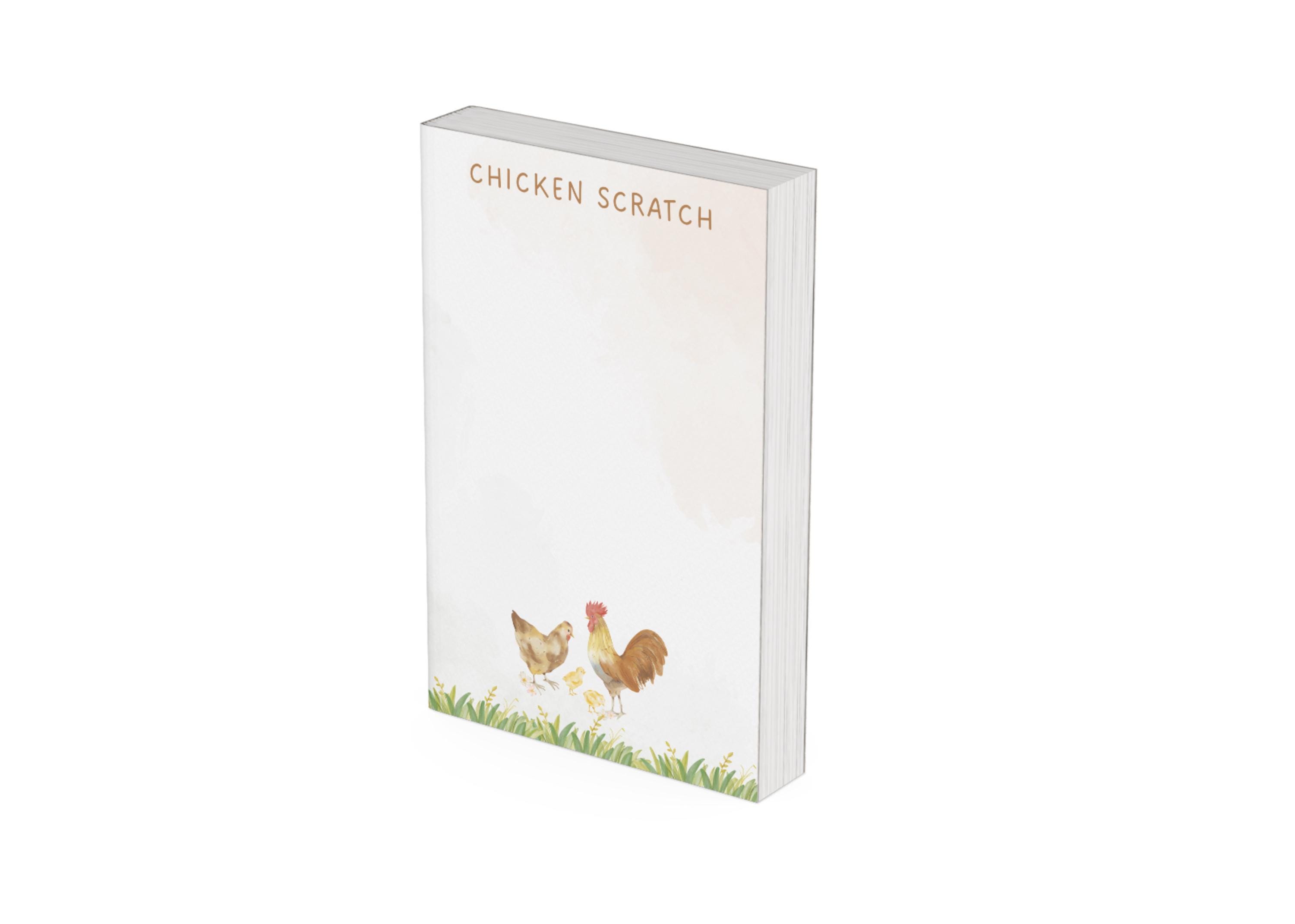 Chicken Farm Notepad, Handmade Notepad, Farm Theme Stationery, Chicken Lover Gift, Writing Pad, Cute Notepad