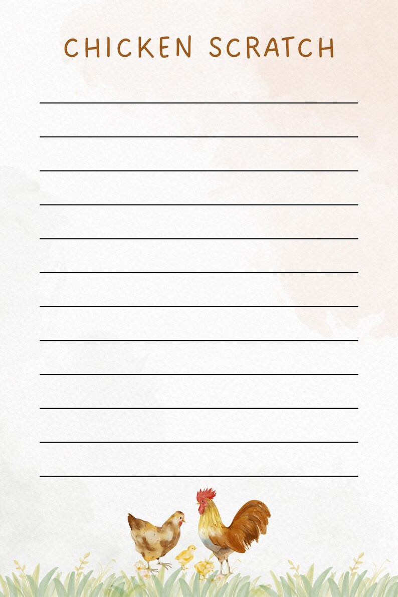 Chicken Farm Notepad: Handmade Stationery Writing Pad - Etsy