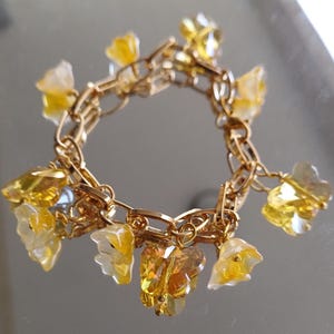 Charm Bracelet - Honey Lily of the Valley Butterfly Bracelet