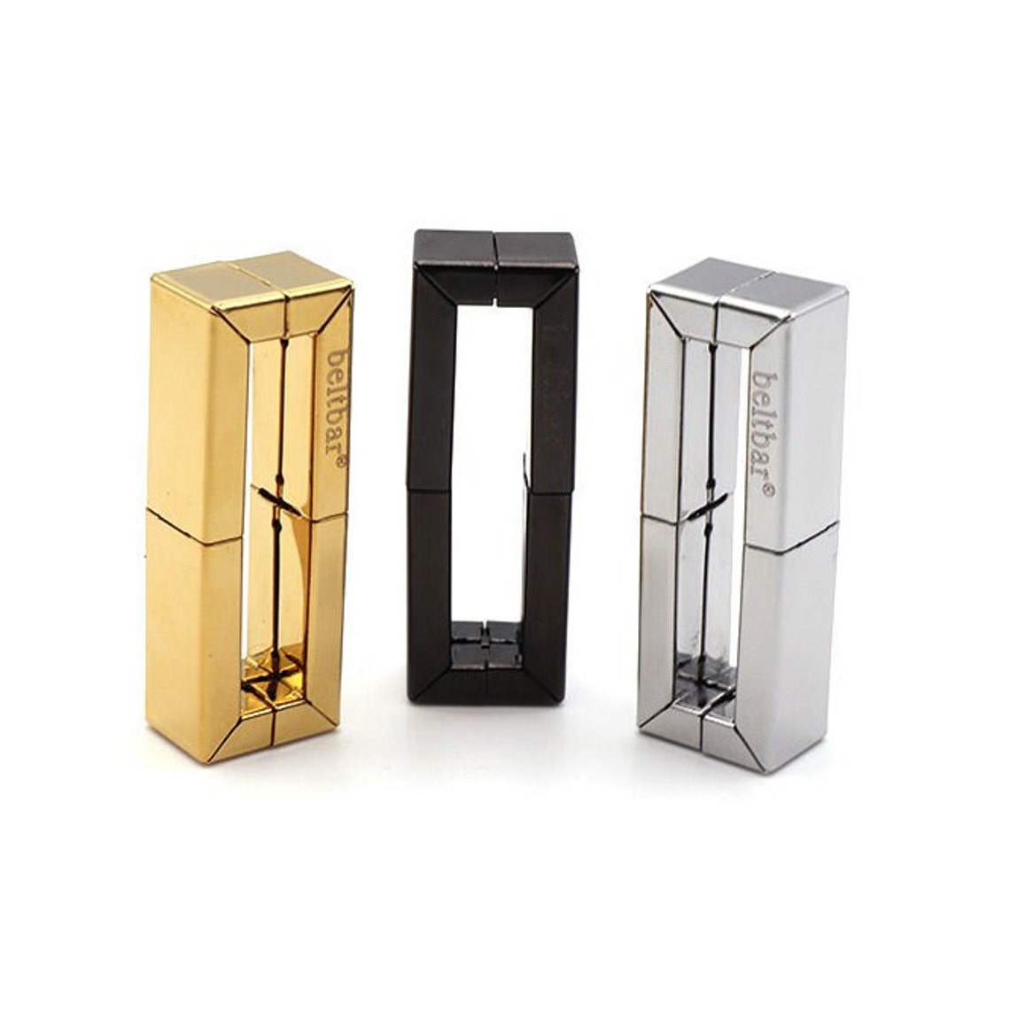 Stainless Steel Adjustable Belt Loop Keeper and Belt Flap Fix Across ...