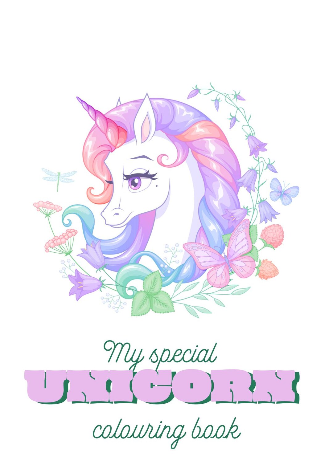 My Special Unicorn Colouring Book for Kids, 20 Pages - Etsy