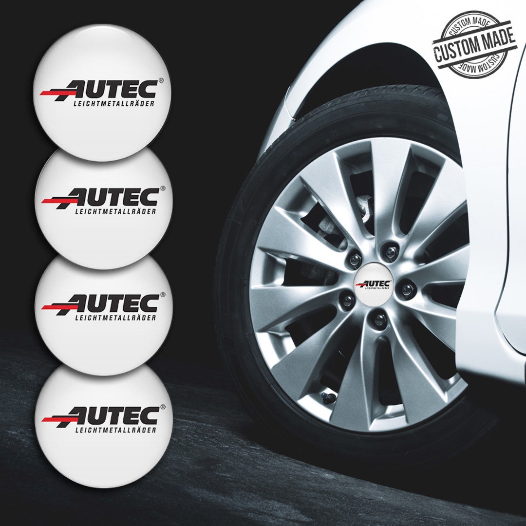 4xall Sizes 3D Autec Wheel HUB Cap Logo Domed Stickers for Etsy