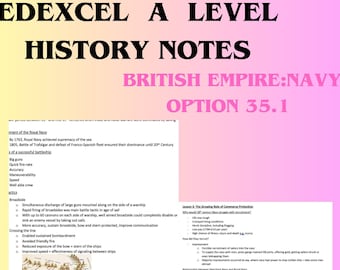 Historia del nivel EDEXCEL A: Notas de la Armada del Imperio Británico