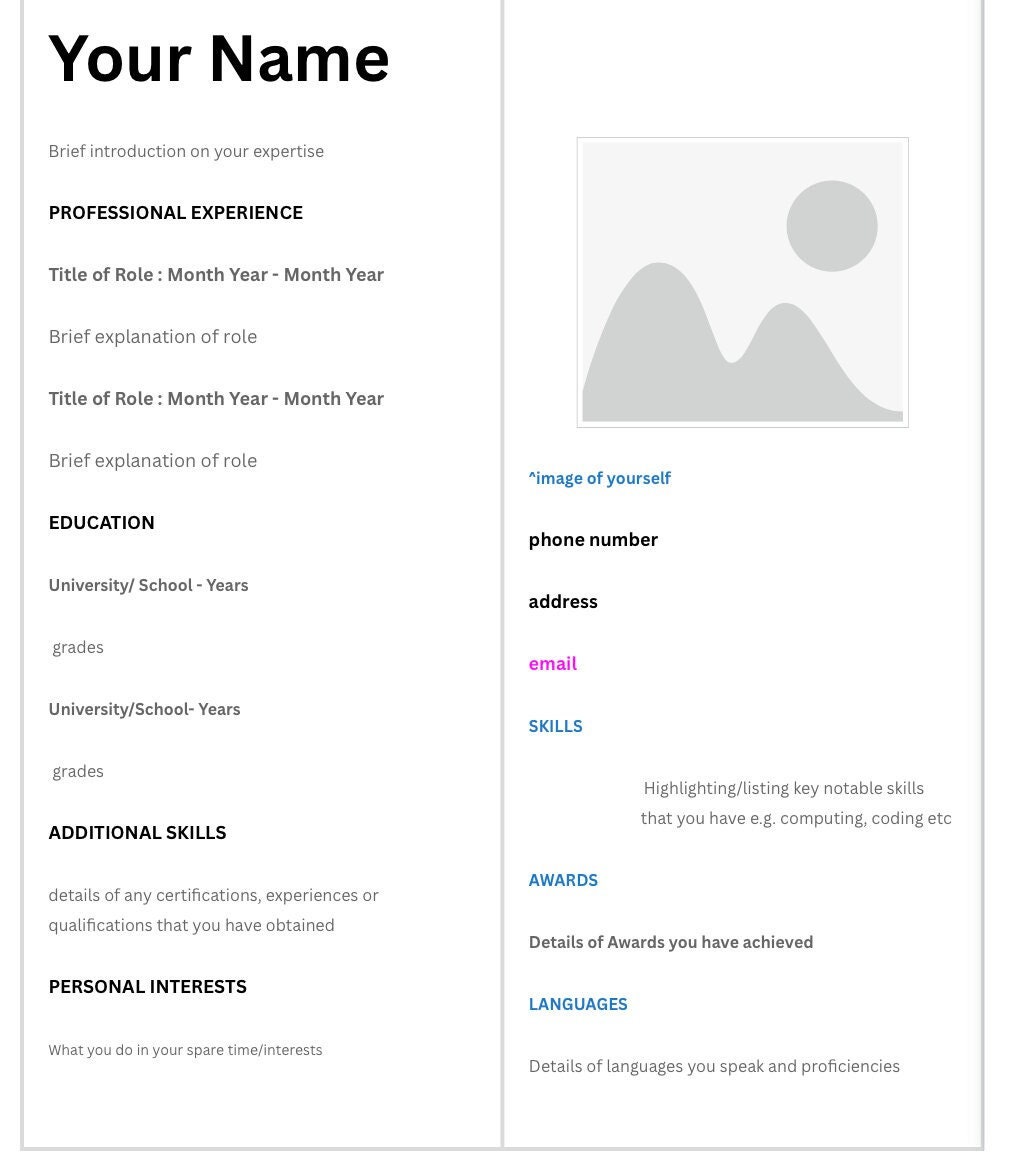 Simple and Concise Cv/resume Template With Successful Conversions - Etsy