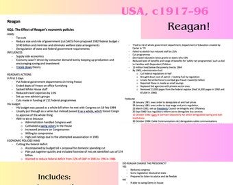 Historia del nivel A de Edexcel Notas Reagan