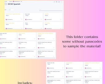 Carpeta de cuestionarios en español de GCSE