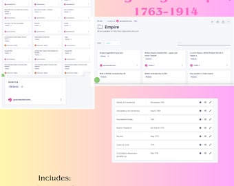 QUIZLET: Edexcel A Level History 35.1 Gran Bretaña pierde y gana un imperio, 1763–1914
