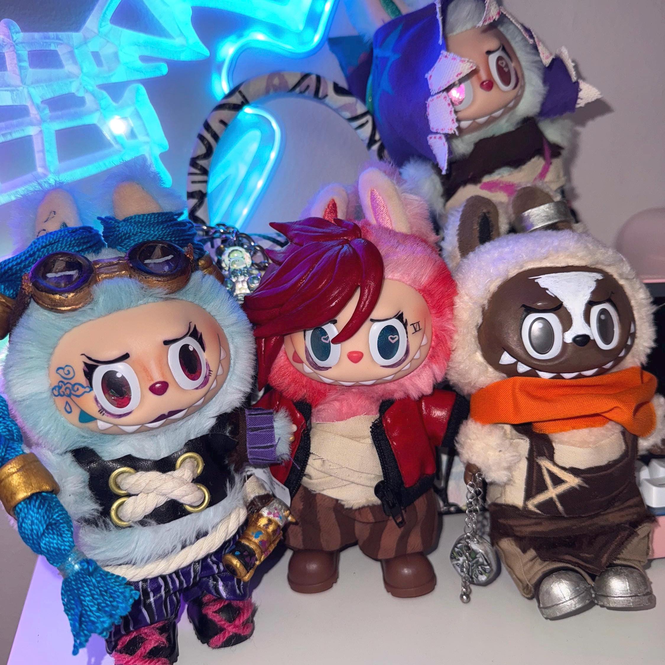 Custom Arcane Labubus - Jinx, Ekko, and Isha